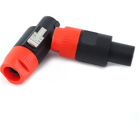 4 Pièces Connecteur Mâle NL4FC pour Câble Audio Haut-Parleur, Adaptateur Orange (1/3)