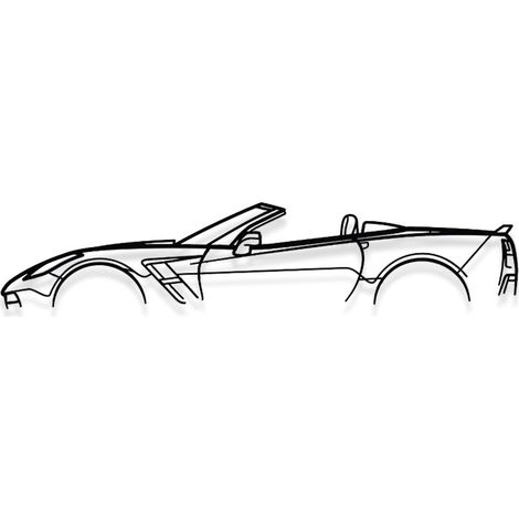 DECORACIÓN DE PARED DE METAL - CORVETTE C7 GRAND SPORT CABRIO - Decoración de pared - 100CM