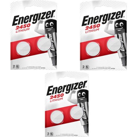 .6 Piles Energizer CR2450.