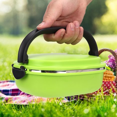 Tragbare, isolierende Thermo-Lunchbox aus Edelstahl für Picknicks im Freien (einlagig) (1/5)