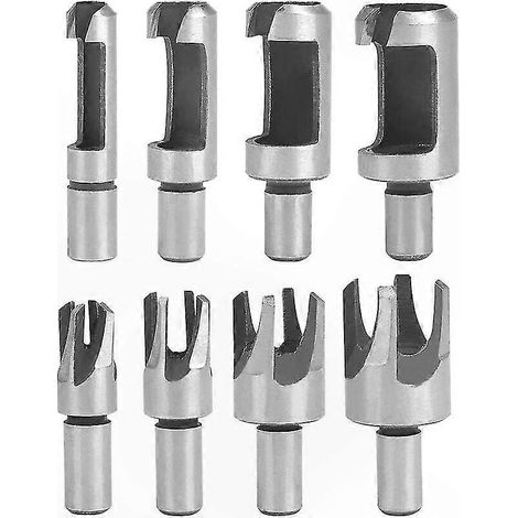 Jeu de 8 forets à visser en acier au carbone pour menuiserie, mèches à clous de 6/10/13/16 mm, kit de perçage multi-tailles pour trous précis. (1/5)
