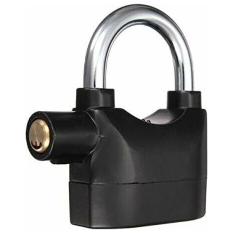 Cadenas alarme avec sirène sécurité vélo moto cadenas noir (1/5)