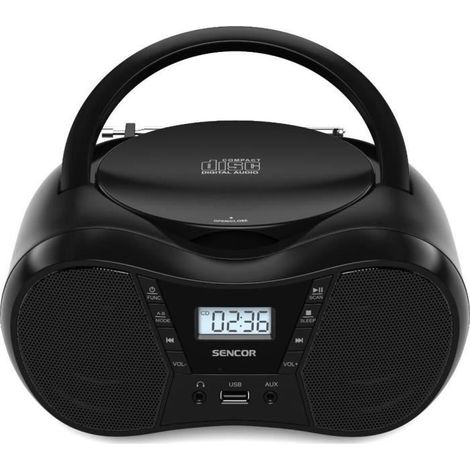 Boombox avec CD, BT, MP3, USB, AUX et radio FM - Sencor - SPT 2300 BK (1/3)