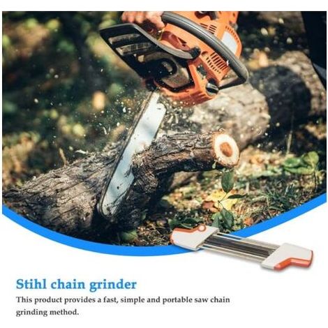 Pour aiguiseur de tronçonneuse Stihl compatible avec chaîne de tronçonneuse Stihl 3/8 P, lime facile Stihl 2 en 1 4,0 mm