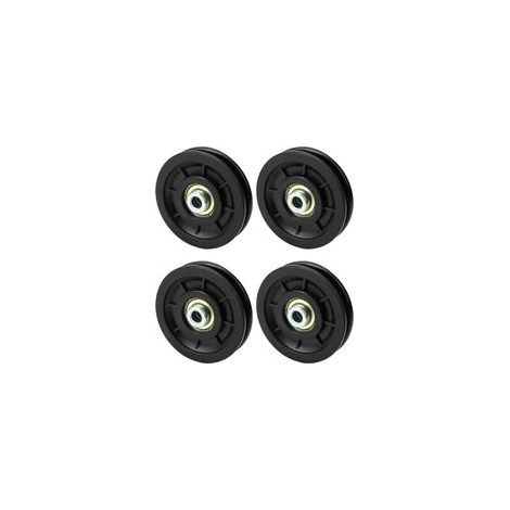 4 Pièces 90 mm Roulement Poulie en Nylon, Roue Universelle pour Équipements de , Charge Maximale de 450 kg, Convient aux Cordes jusqu'à 7 mm
