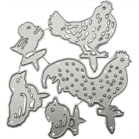 Hühner-Metall-Stanzformen, Schablone, DIY-Scrapbooking-Album, Papierkarten-Vorlage, Prägeform, Dekoration