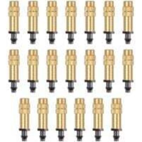 – Verstellbare Messing-Sprühdüsen – 20er-Pack – Gleichmäßige Zerstäubung für die Bewässerung von Garten und Gewächshaus – Kompatibler 4/7-Anschluss – HOUSE20 (1/5)