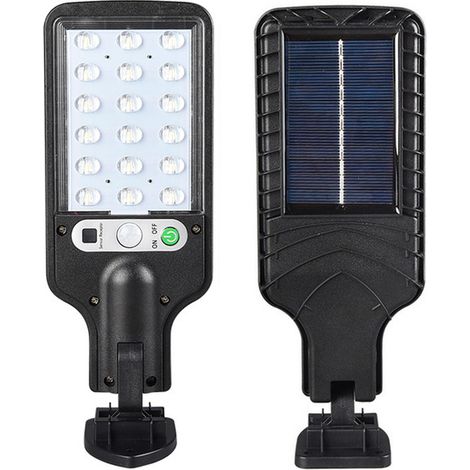 Nouveau lampadaire solaire d'extérieur étanche à induction, avec support pivotant, applique murale, style campagne, modèle 616A, 18 LED (1/5)