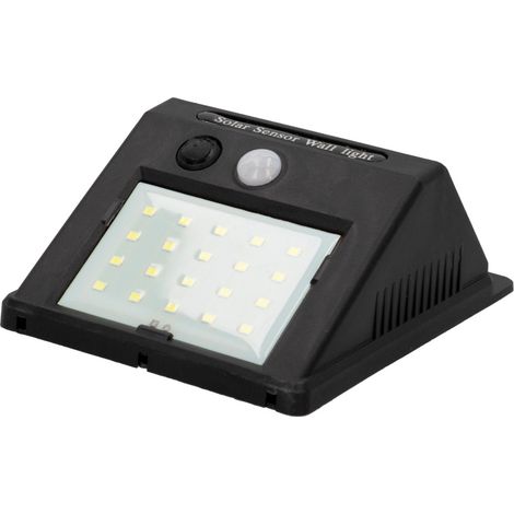 Aktive Aplique Solar 8 LED Negro Diseño Cuadrado (1/5)
