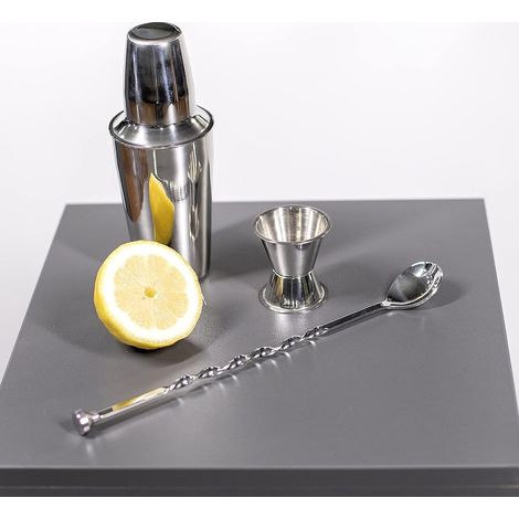 Cuillère à cocktail spirale de 28 cm - cuillère à mélanger en acier inoxydable - accessoire pour verre à vin-AquaForge