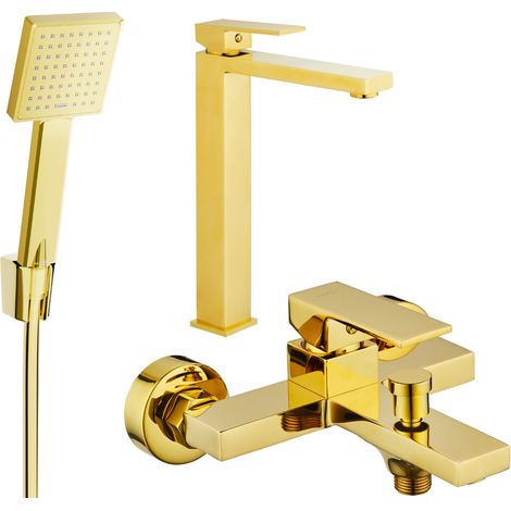 Mexen Uno R45 set vasca da bagno, oro - 71413R45-50 (1/4)