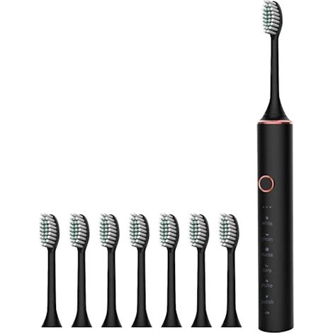 Brosse à dents électrique, brosse à dents électrique avec 8 têtes de brosse, brosse à dents électrique intelligente à 6 vitesses avec minuterie IPX7 - Nouvelle version améliorée-AquaForge (1/4)