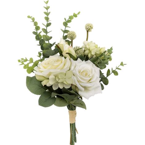 Bouquet de fleurs artificielles, fausses roses vertes, ZQKLA-AquaForge (1/5)