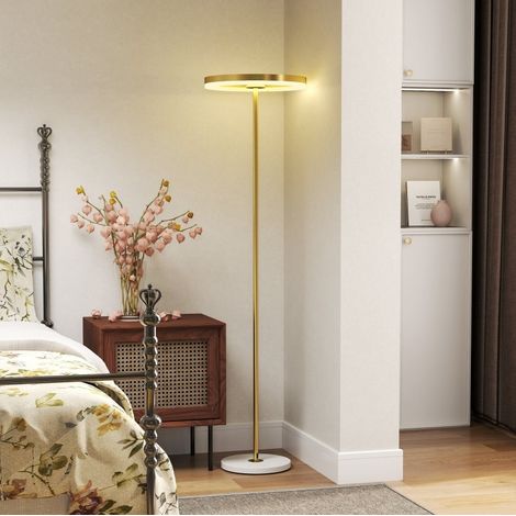 Lampada da terra LED dimmerabile 3 livelli oro OKMYHOME (1/4)