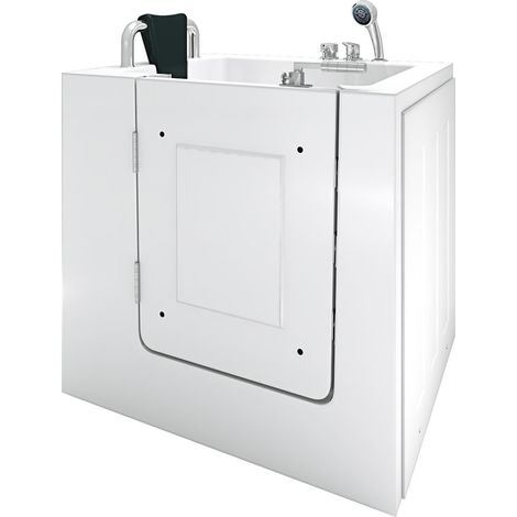 Senioren Sitzbadewanne Sitzwanne Badewanne mit Tür S02-A-L 78x100 cm (1/5)