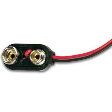 Velleman – Contact à pression pour 1 pile 9V type I – Compatible avec Pile LR03 et LR06 – Idéal pour appareils électroniques