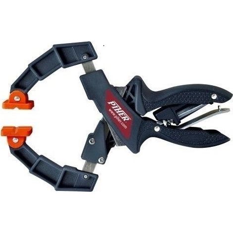 Piher – Pince de serrage extensible 6-16 cm – Bras en acier – Mâchoires en PE sans huile pour surfaces délicates – Fixation précise