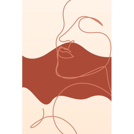 Papier peint panoramique - Femme Boho - 130 cm x 195 cm (1/2)