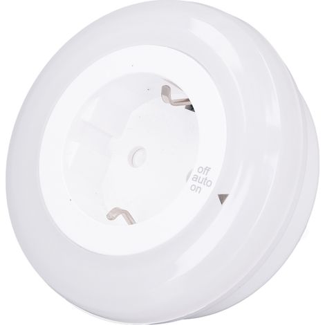 Veilleuse LED à intensité variable avec adaptateur secteur et interrupteur rotatif, 3 modes d'éclairage, à brancher sur une prise murale pour chambre ou salle de bain. (1/5)