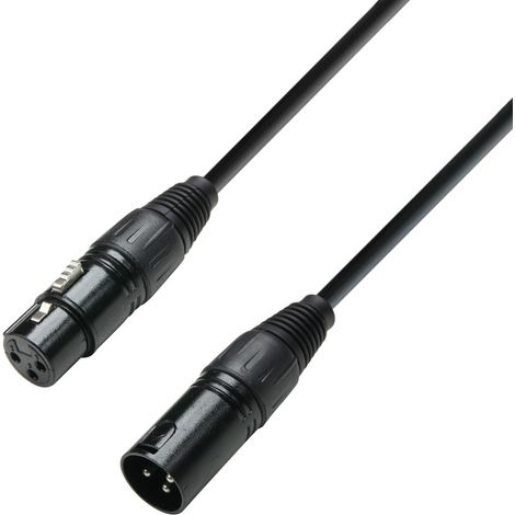 Cable DMX XLR Macho 3P A XLR Hembra 3P  3m