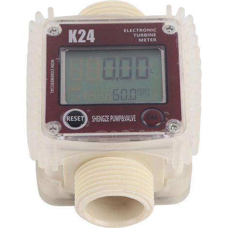 manomètre numérique à turbine K24 pour débit de carburant diesel, produits chimiques et liquides (eau). (1/5)