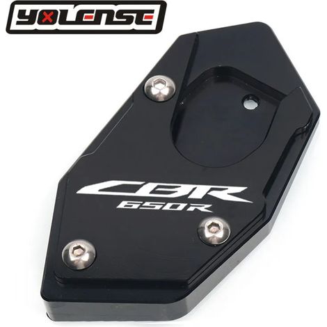 (Noir - CBR650R) Compatible avec HONDA CBR650R CB CBR 650R CB650R CBR650 R Moto Béquille latérale CNC Extension de béquille Plaque de support Agrandit la béquille maxpower (1/3)