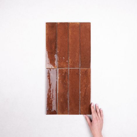 Carrelage Effet Zellige Caramel TANGER 6x24 cm Caramel (1/2)