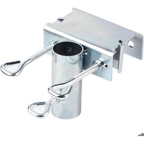 Support Parasol - Pour Balcon et Table de Jardin - Fixation Réglable Ø25-38 mm - Fonte Galvanisée - 1 Pièce (1/4)