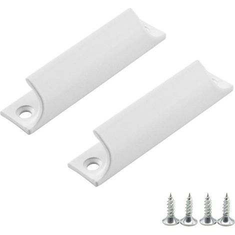 Poignée de porte de balcon extérieure, porte de terrasse extérieure, poignée en alliage d'aluminium, convient pour fenêtres, armoires et tiroirs, ensemble de poignées polyvalentes et sûres avec (1/5)