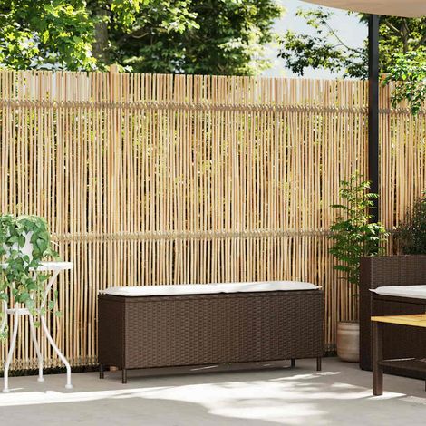 Maison Exclusive - Gartenbank mit Kissen Braun 110x30x40,5 cm Pol