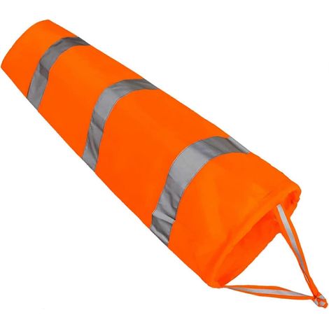 Sac de mesure du vent imperméable en nylon orange pour l'extérieur avec ceinture réfléchissante (1/4)