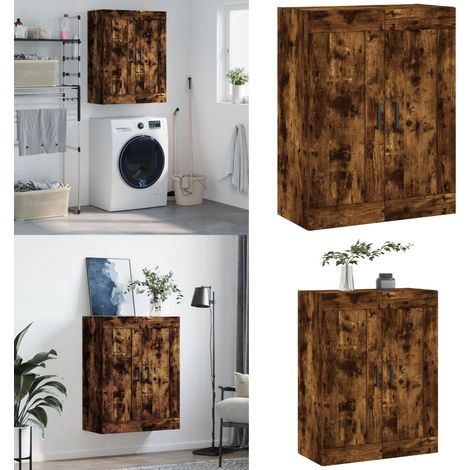 Wandschrank Räuchereiche 69,5x34x90 cm Holzwerkstoff - Holzschrank - Wandmontage (1/5)