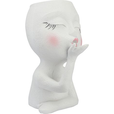 Pot de Fleur Visage en Résine pour Jardin - Décoration Extérieure Créative (1/5)