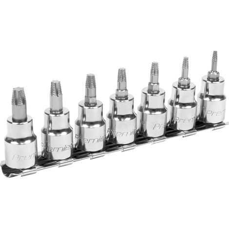 Sealey AK62263 Premier Lock-On&trade TRX-Star Socket Bit Set 3/8""Sq Drive 7pc