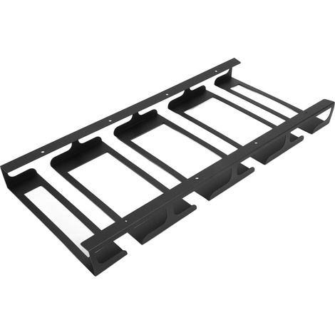 Porte-verres à vin suspendu en métal, 4 rangées, gain de place, pour meuble bar ou table à manger. (1/5)