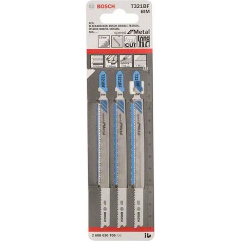 Bosch Stichsägeblatt Speed for Metal T 321 BF 3er 2608636706