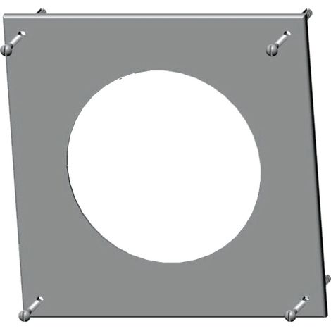 Wolf Rosette DN80, eckig weiß, aus PP, 2651515
