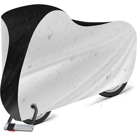 Housse de Vélo,Housse de Protection pour Vélo Imperméable Housse pour Vélo étanche Anti poussière Protection UV Housse de Pluie de Vélo pour VTT et Vélo de Route (sans verrouillage) 190X65X98