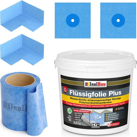 Dichtset 805B Liquid Foil más 5,5 kg de cinta de 5 m, 2 esquinas y 2 puños