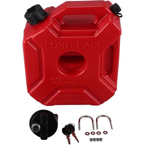 Abschließbarer 5-Liter-Kraftstoffkanister, Kunststoffkanister für Motorrad (1/5)