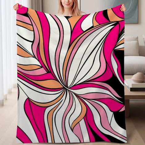 Couverture de lit en polaire, couverture légère et cosy en microfibre pour le printemps, décoration de chambre à coucher, excellent cadeau pour femmes hommes, 6080 pouces (1/4)