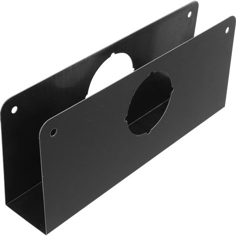 Plaque de renfort serrure porte en acier inoxydable noir pour portes 42 à 46 mm d'épaisseur, avec (1/5)