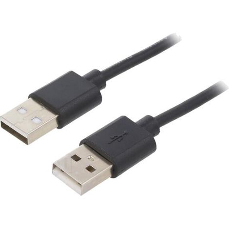 Cable USB 2.0 USB A prise des deux cotes 3m noir
