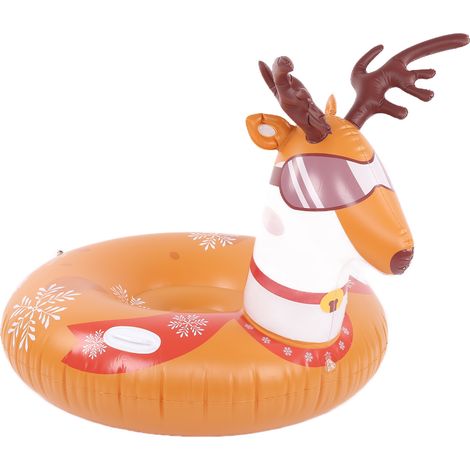 Bouée ski gonflable ronde PVC résistante usure multifonction luge thème Noël (1/5)