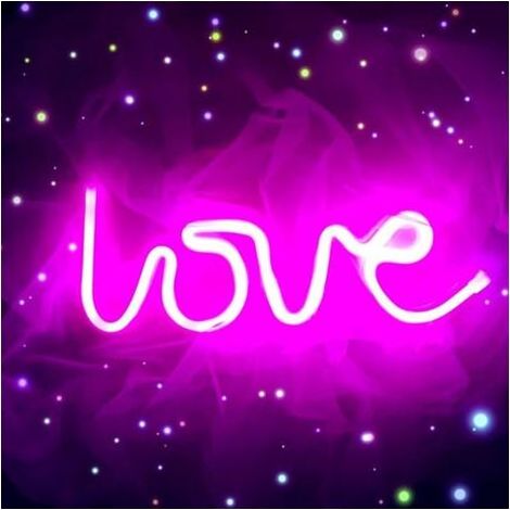 QiaoFei Néon Love Signs Light LED Amour Art Décoratif Signe de Chapiteau - Décoration Murale/Décoration de Table pour Fête de Mariage Salle Enfants Salon Maison Bar Pub Hôtel Plage Récréatif (R (1/5)