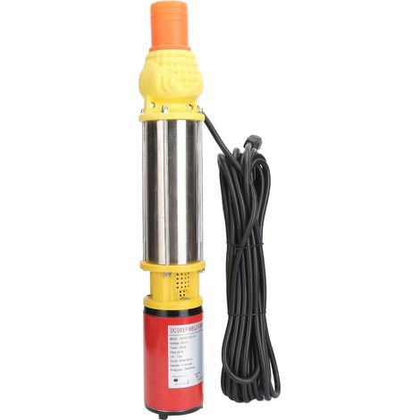 Solarbetriebene Tauchpumpe für tiefe Brunnen, 12 V DC, 250 W, Edelstahlschraube, für Landwirtschaft, Gartenbewässerung, 13 m Förderhöhe (1/5)