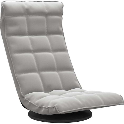 Maison Exclusive - Sedia da Pavimento Girevole Grigio Chiaro in Velluto (1/5)