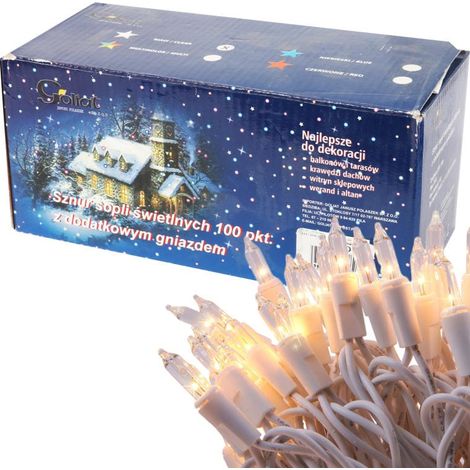 Tenda luminosa a forma di fiocco di neve, 100 luci con portalampada aggiuntivo, 6,5 m, a batteria, per uso esterno. (1/5)