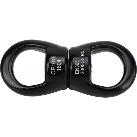 Drehbarer Haken aus Edelstahl, 360°-Drehung, verschleißfest, schwarz, doppelköpfiger Drehhaken (1/4)