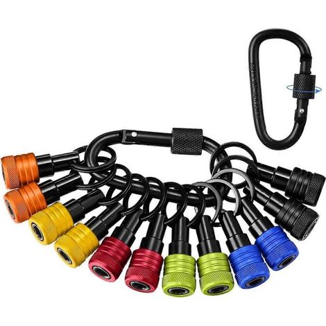 Porte-embouts porte-clés 12 pièces, barre d'extension légère à dégagement rapide -- (1/5)